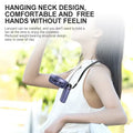 Portable Handheld Mini Fan Foldable Neck Hanging Fans 5 Speed USB Rechargeable Fan with Phone Stand and Display Screen 1800Mah